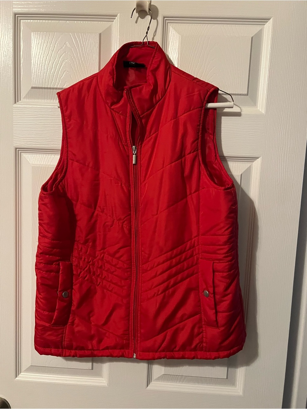 Jane Ashley Red Quilted Puffer Vest